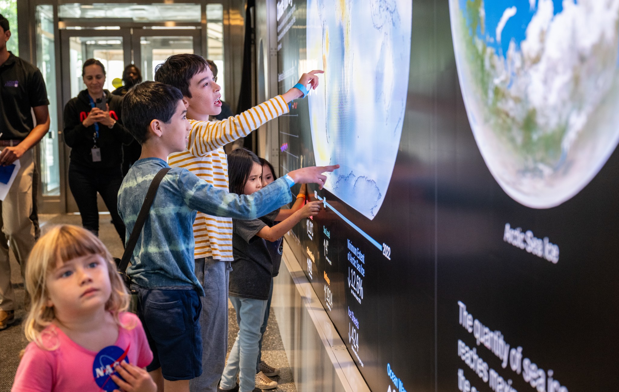 Local students participate in an Earth Information Center (EIC) student engagement event at Headquqarters