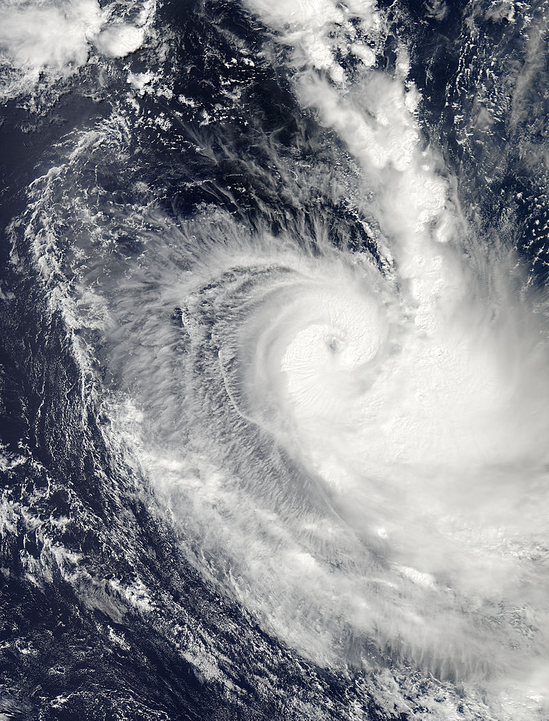 satellite view of tropical cyclone