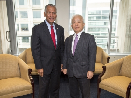 NASA Administrator Charles Bolden and JAXA President Naoki Okumura