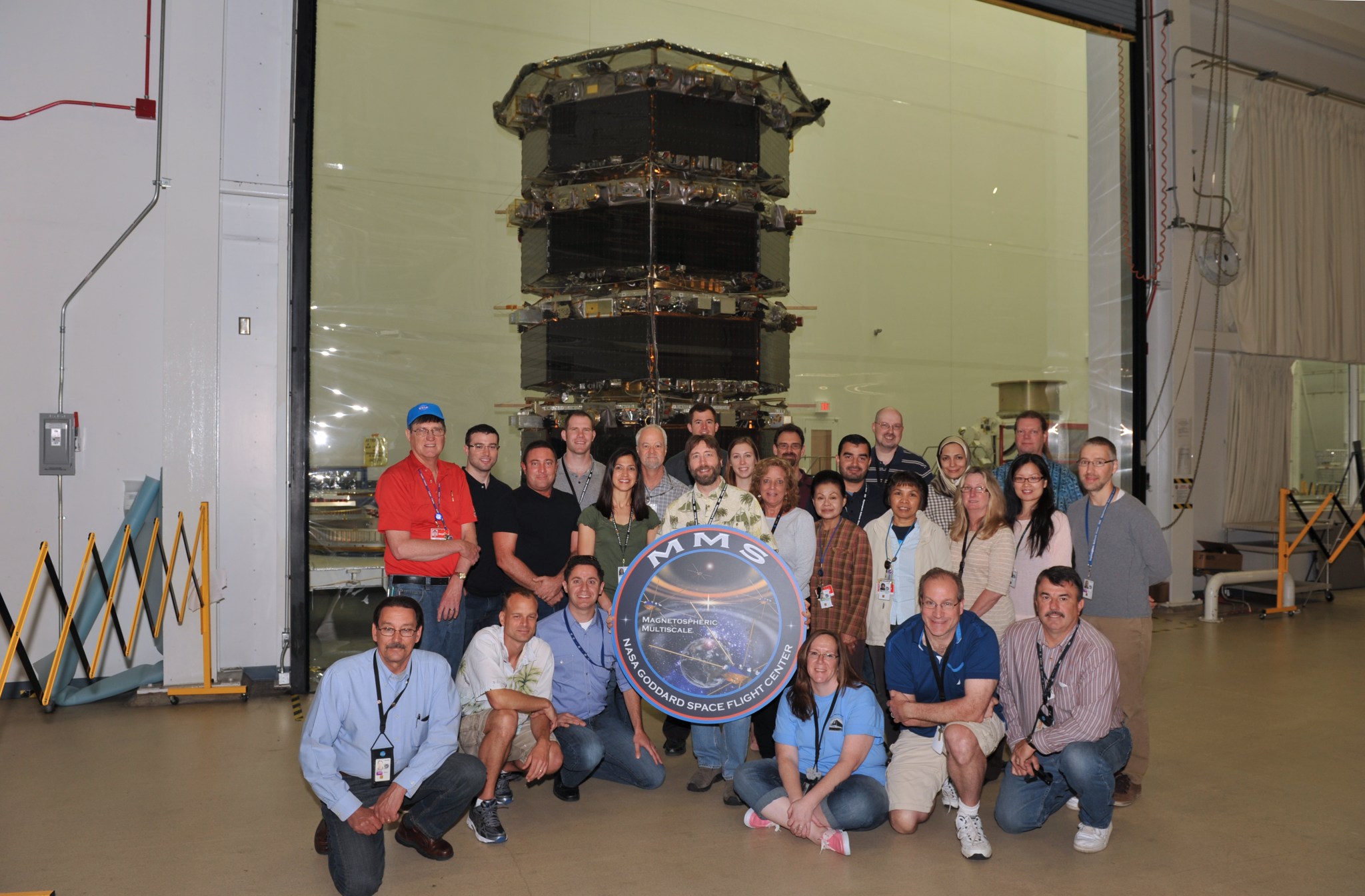 group shot with satellite stack