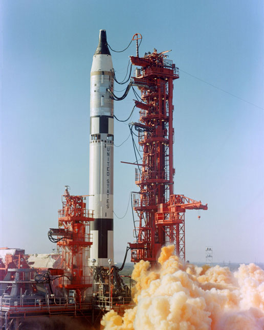 Rocket on launch pad