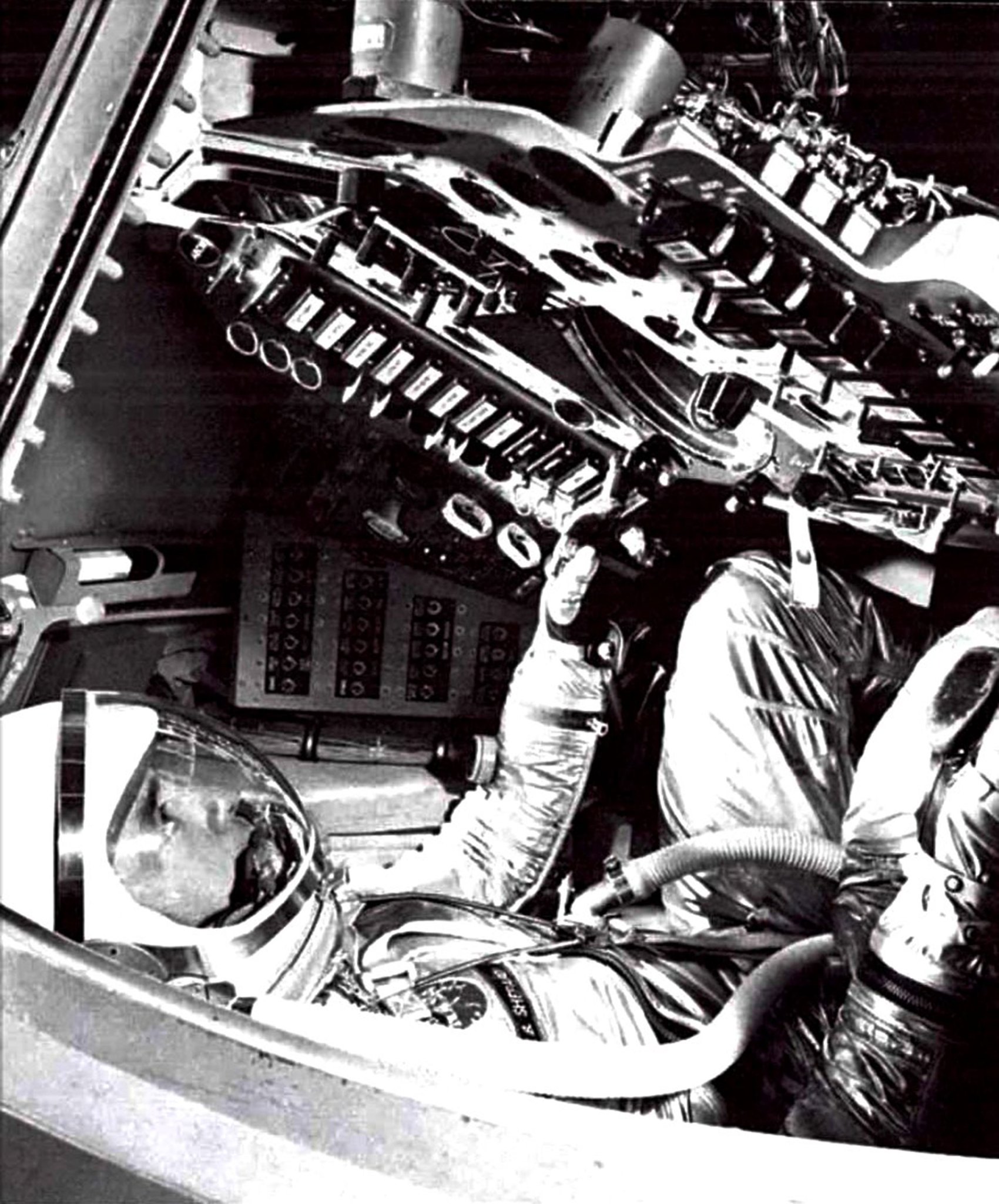 Alan Shepard is suited up in the Mercury trainer before launch