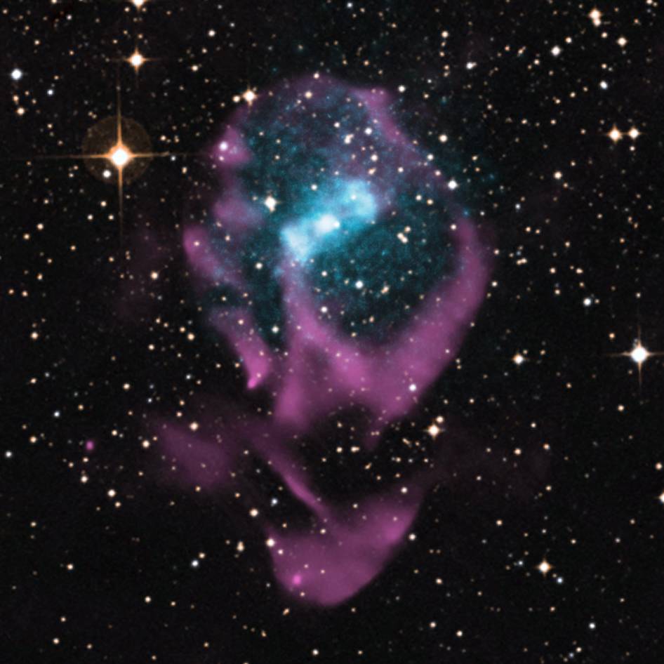 Composite image of X-ray binary Circinus X-1