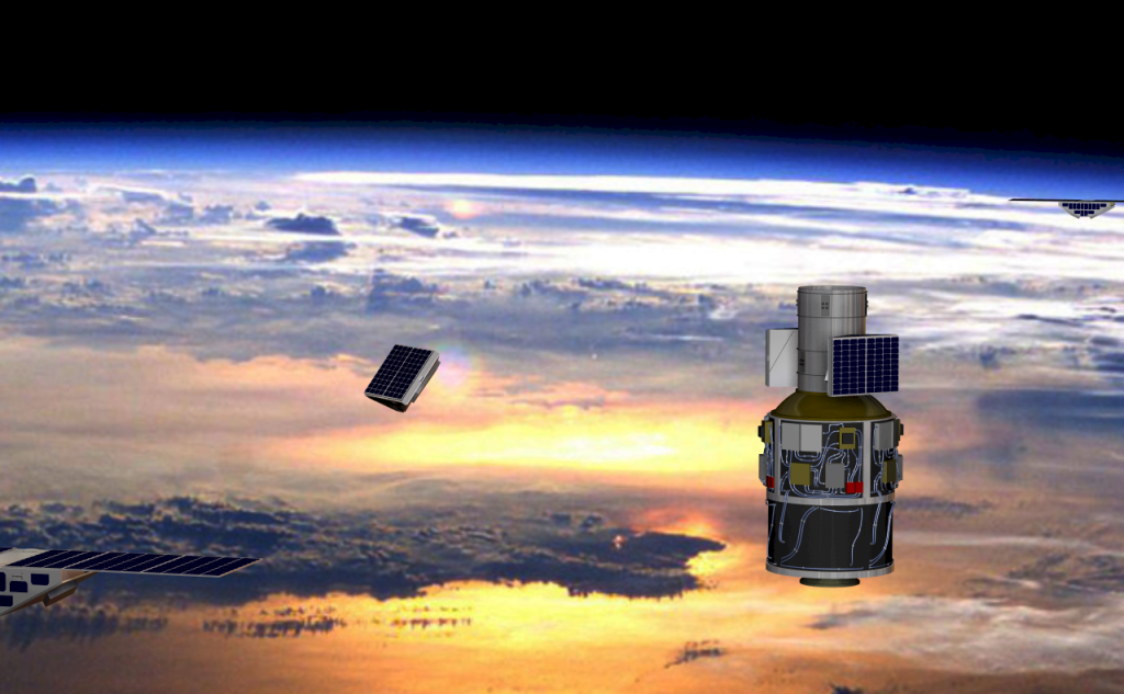 CYGNSS deployment, artist's concept