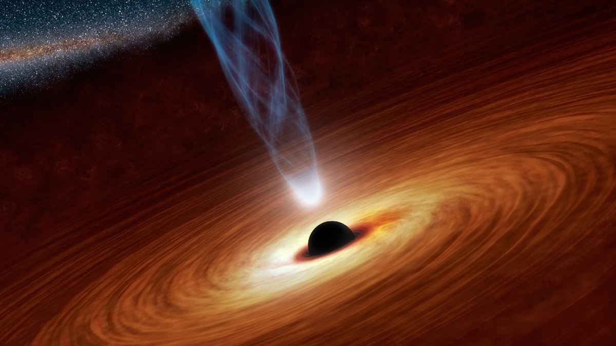 Drawing of a black hole