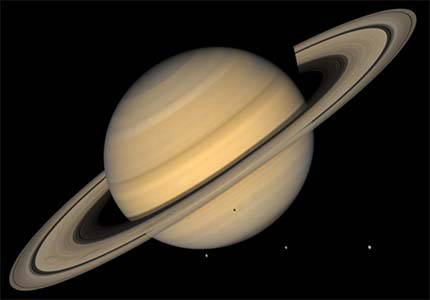 The planet Saturn and its rings