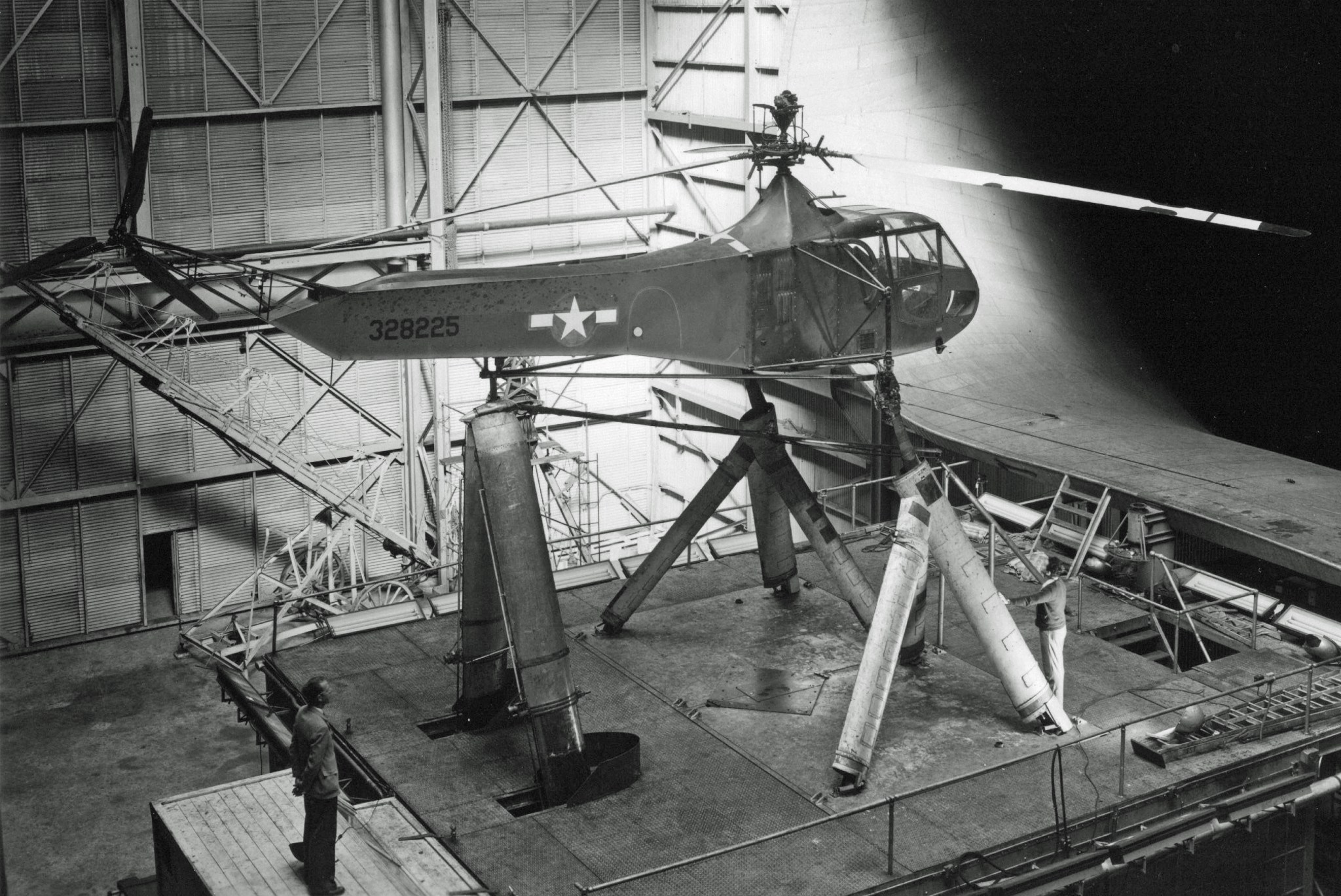 Helicopter research at Langley Research Center in 1944