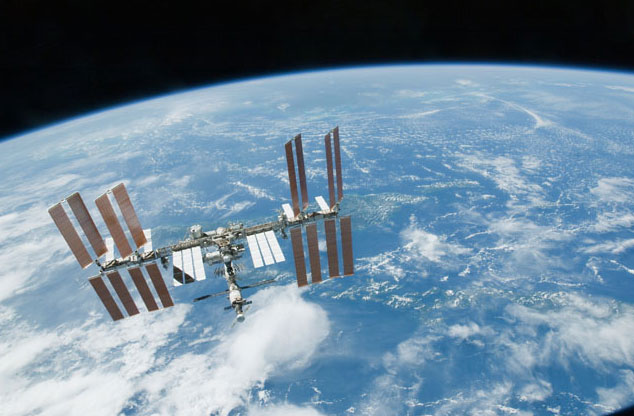 The International Space Station orbiting Earth