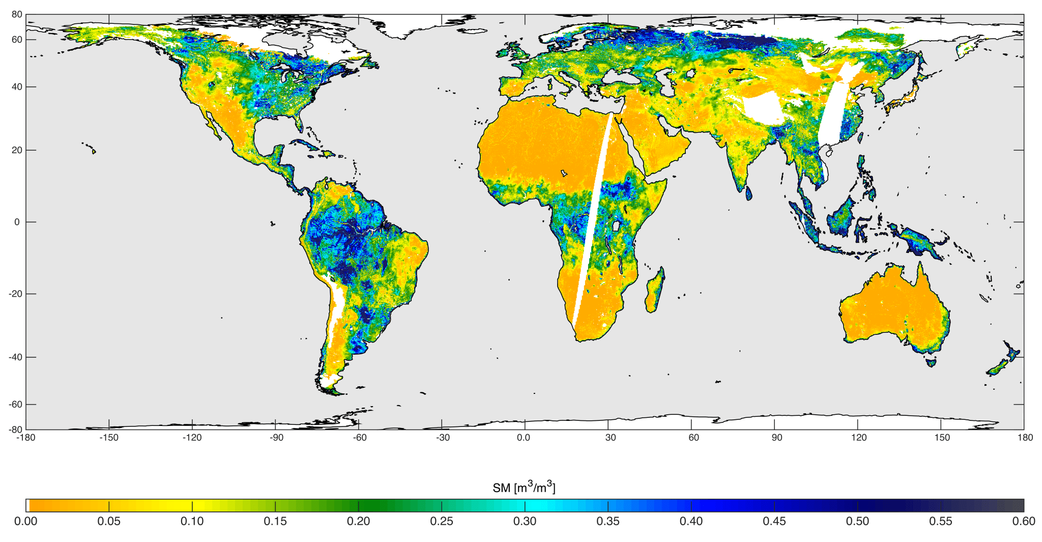 High-resolution global soil moisture map