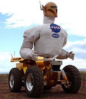 Work on the first Robonaut began in 1997. The result was R1, a human-like prototype of a robot that could perform maintenance tasks or be mounted on a set of wheels to explore the surface of the moon or Mars.