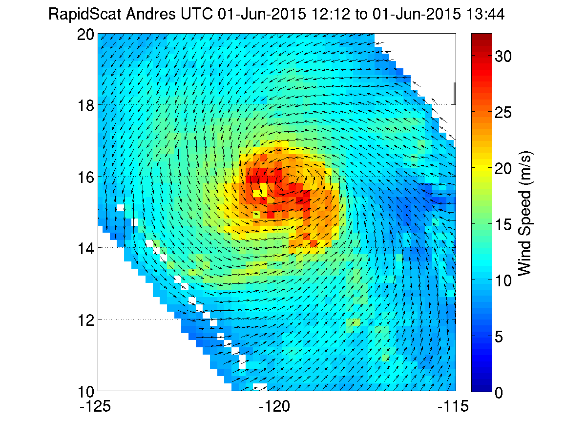 RapidScat image of Andres