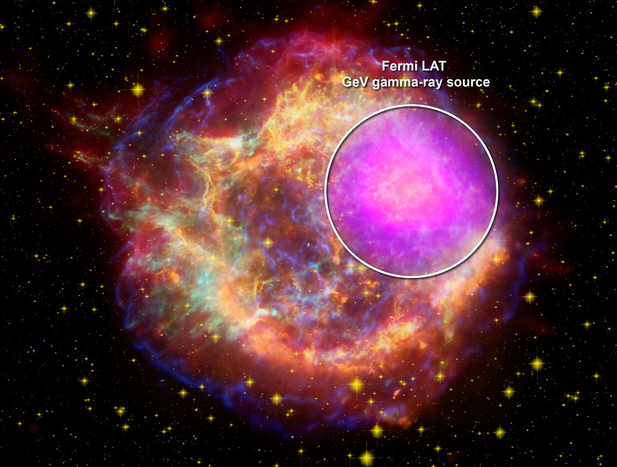 composite image of Cassiopeia A supernova remnant