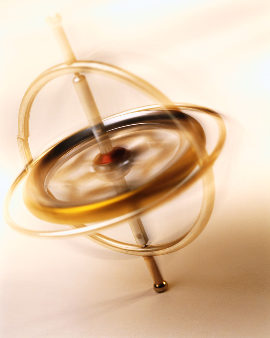 Close-up of a gyroscope toy