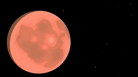 Animation of the Moon moving into Earth's shadow