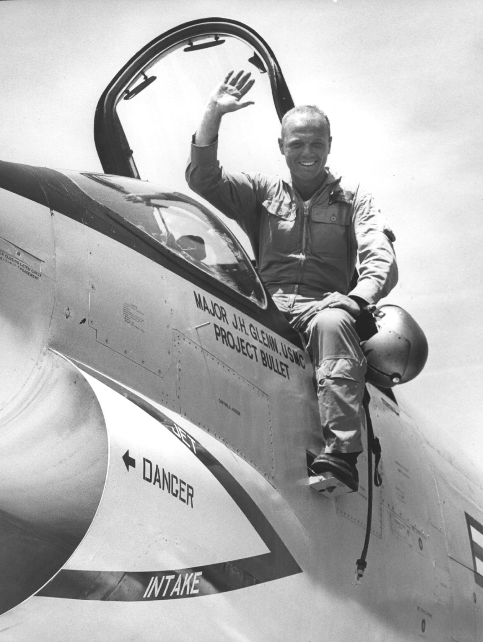John Glenn piloting Project Bullet