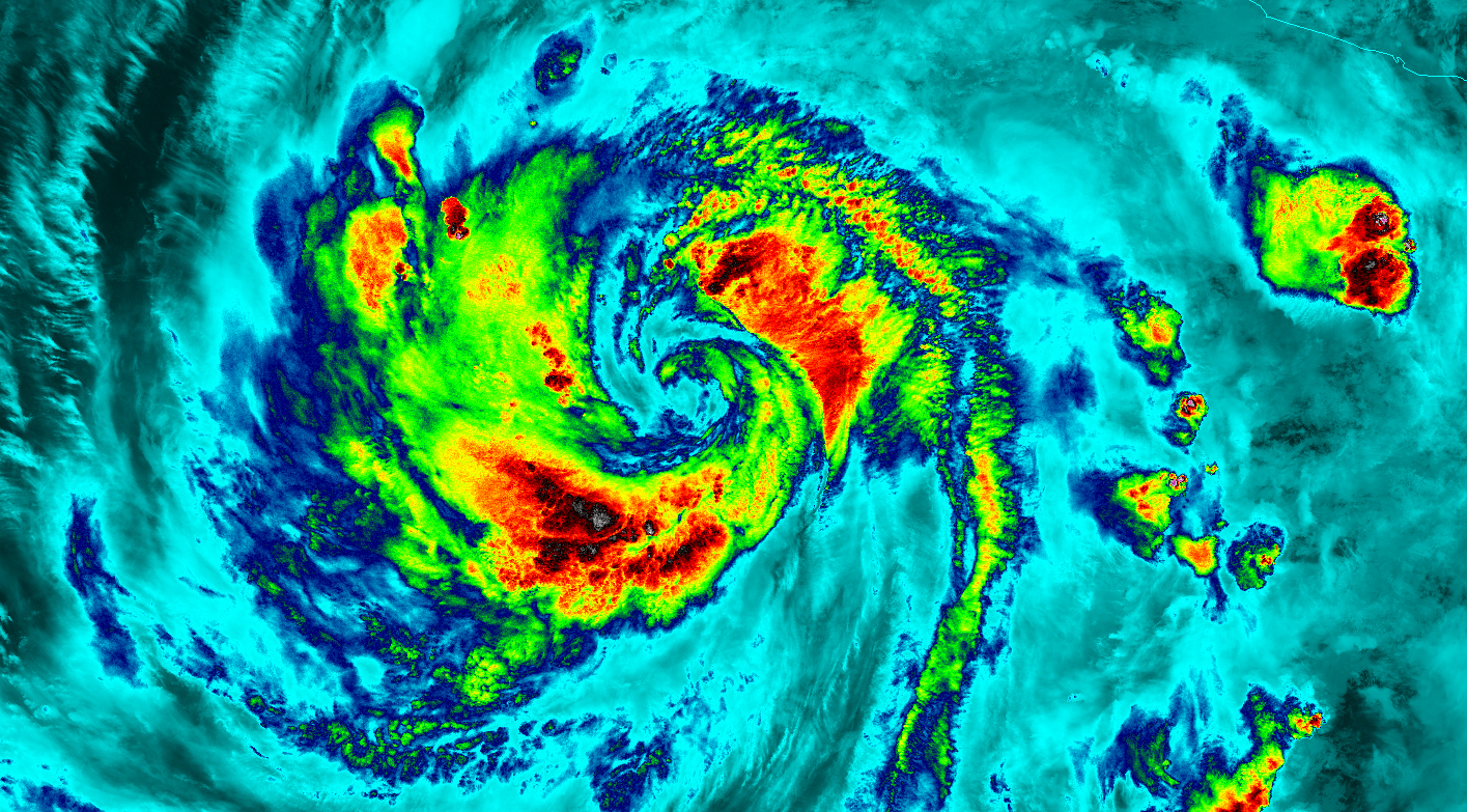 Suomi NPP VIIRS image of Hurricane Blanca in infrared