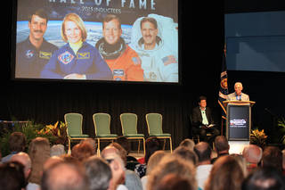 NASA Administrator Charles Bolden Speaking at U.S. Astronaut Hall of Fame 2015 Induction Ceremony
