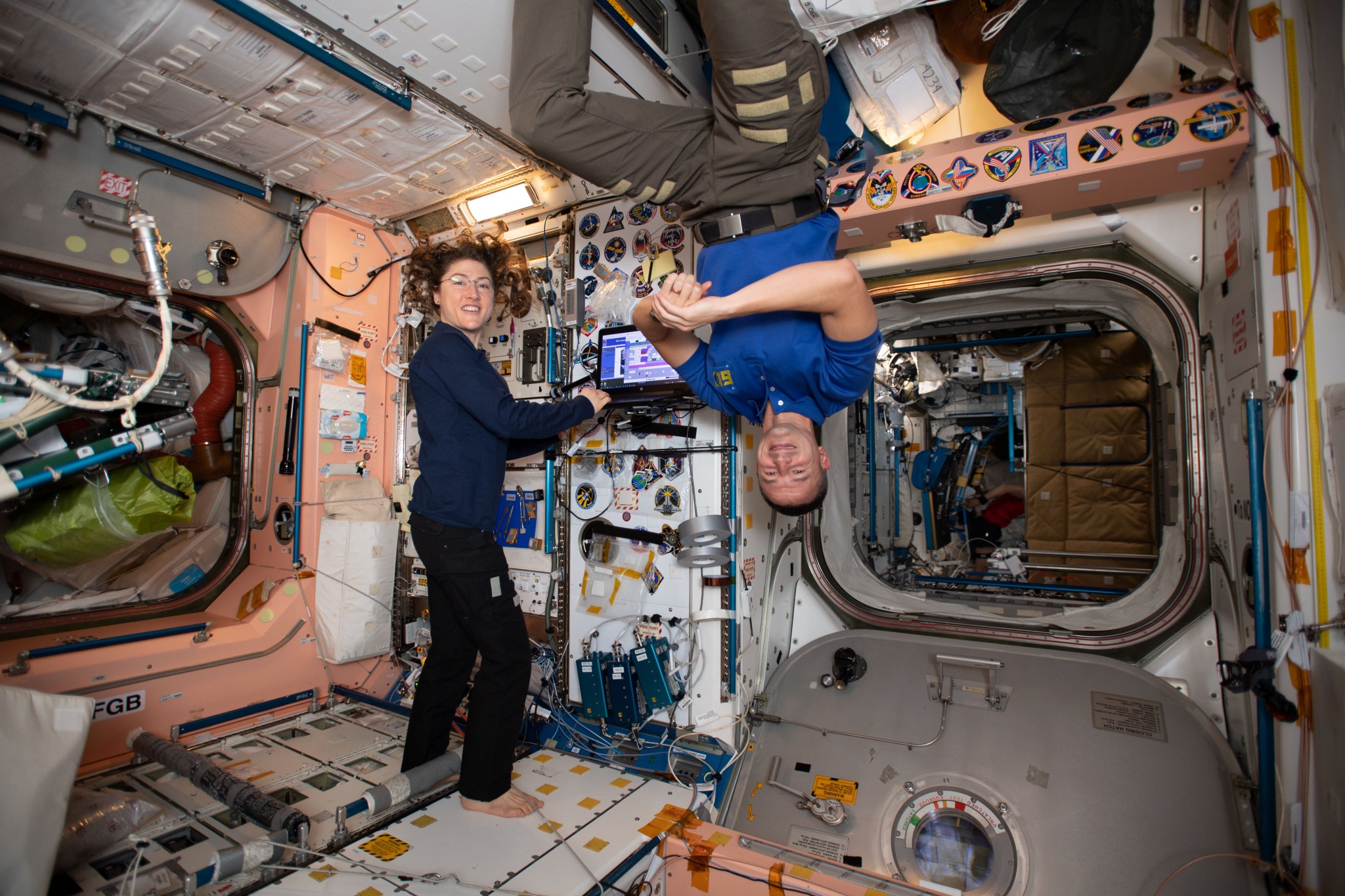 NASA astronauts Christina Koch and Andrew Morgan