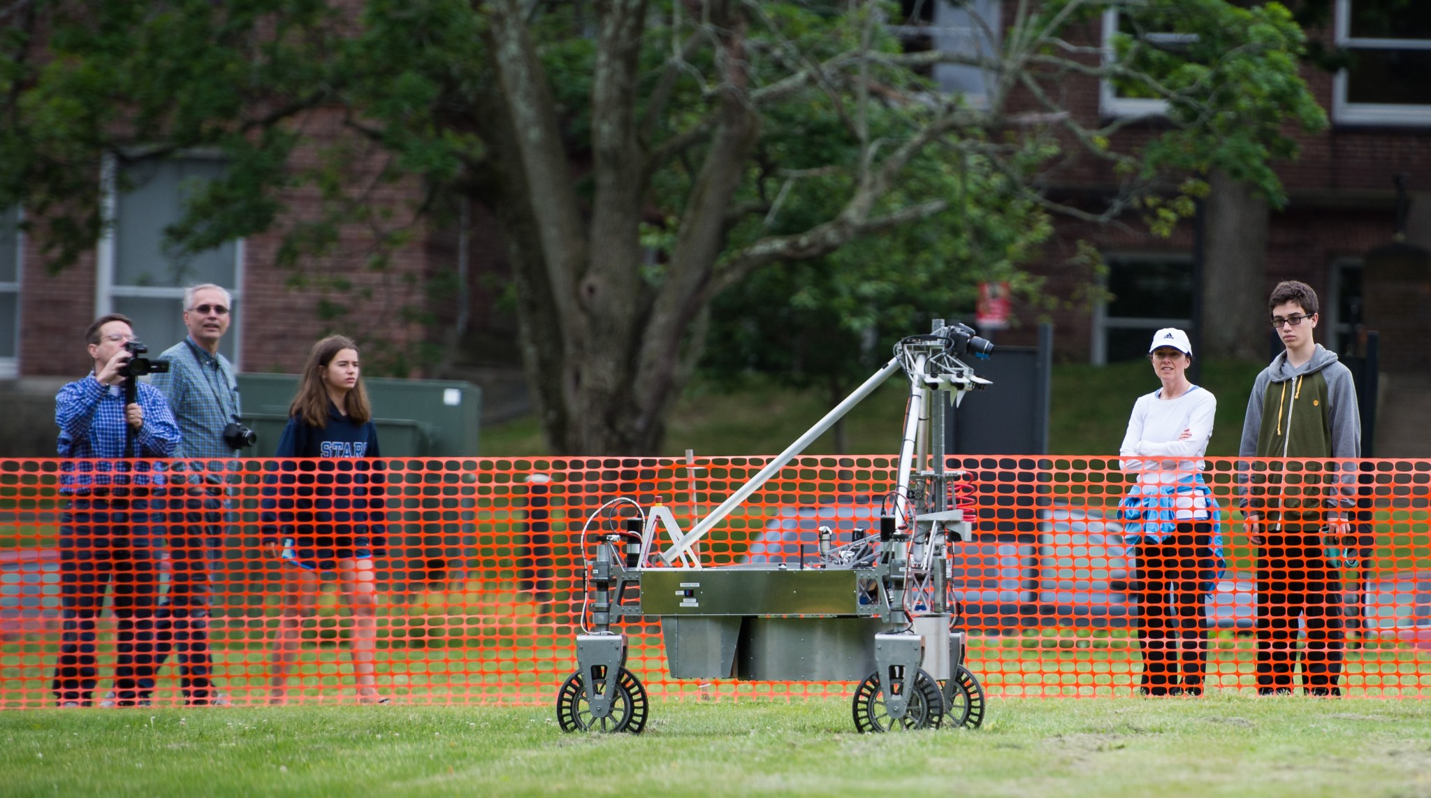 Los Angeles team Survey's robot at the 2014 NASA Centennial Challenges Sample Return Robot Challenge