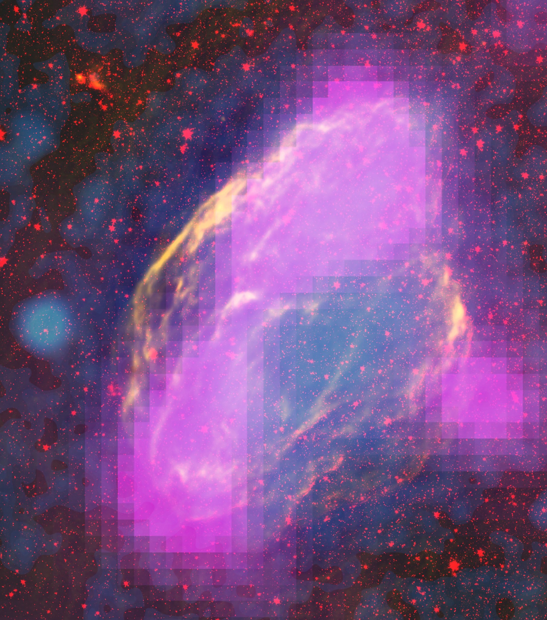 composite image of W44 supernova remnant