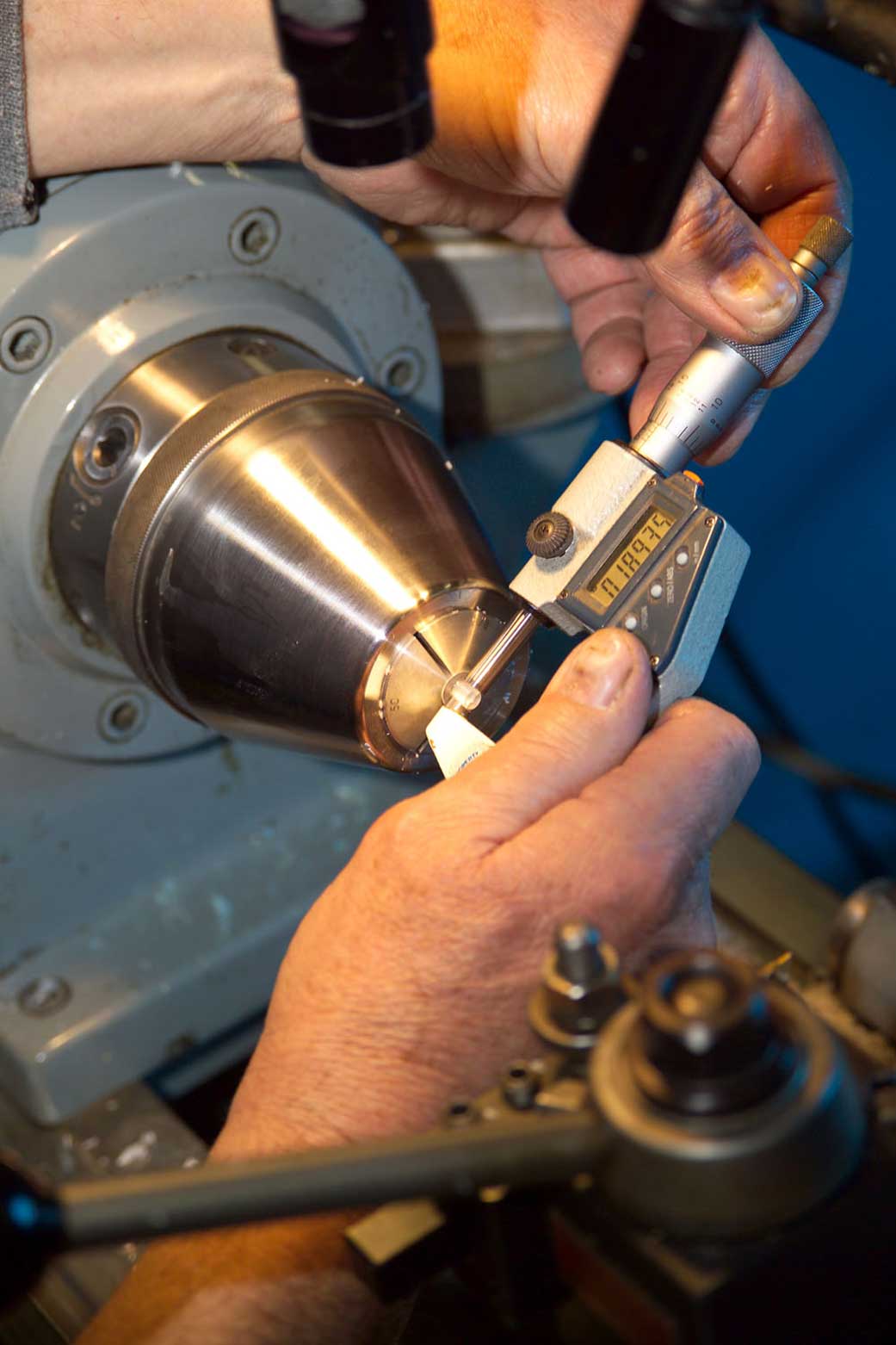 Sabot being manufactured for Hypervelocity Impact Testing.