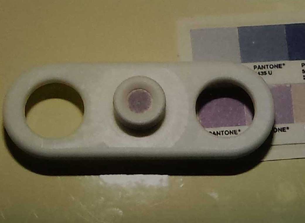 NASA includes gold salt detectors and the color reference chart in ISS airlock contamination detection kit.