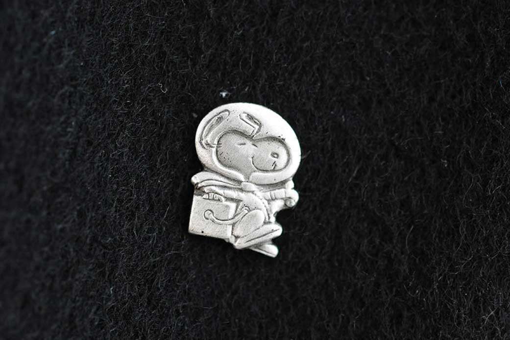 Silver Snoopy Lapel Pin