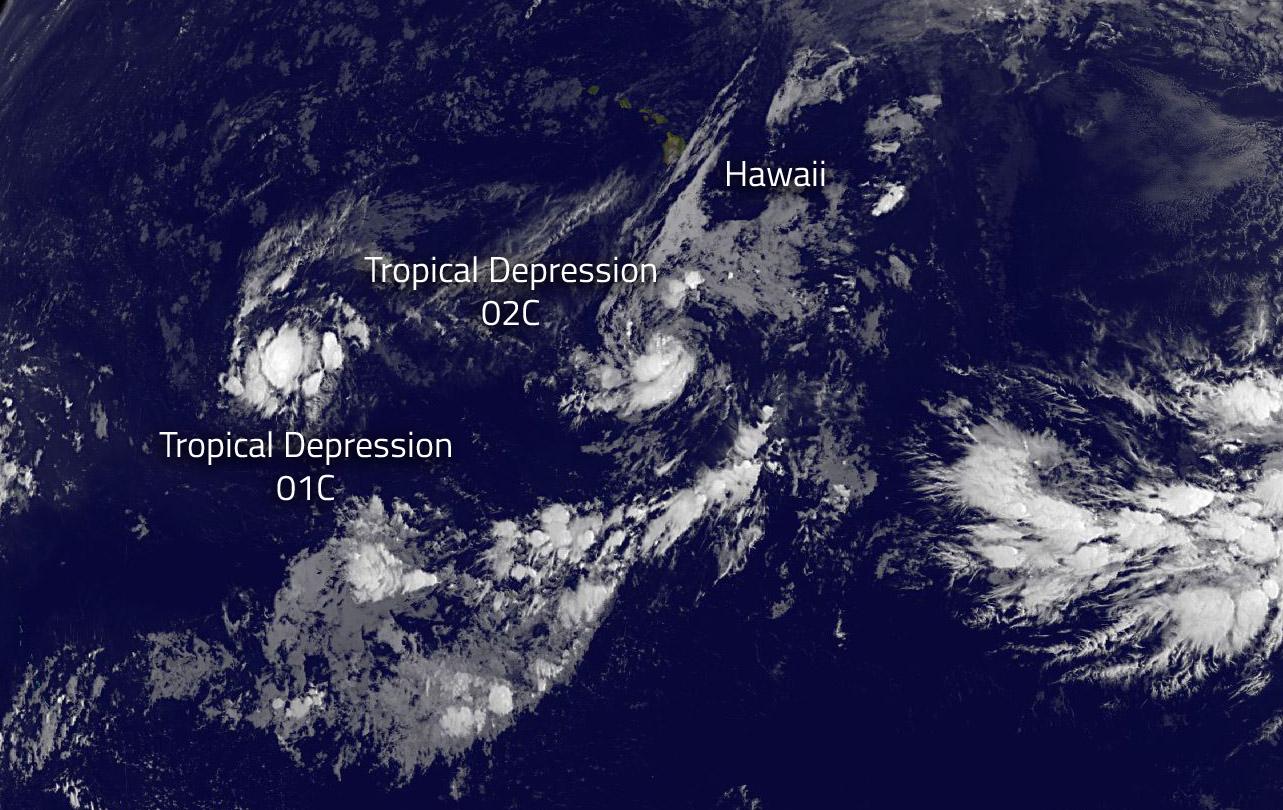 01C and 02C in the Central Pacific
