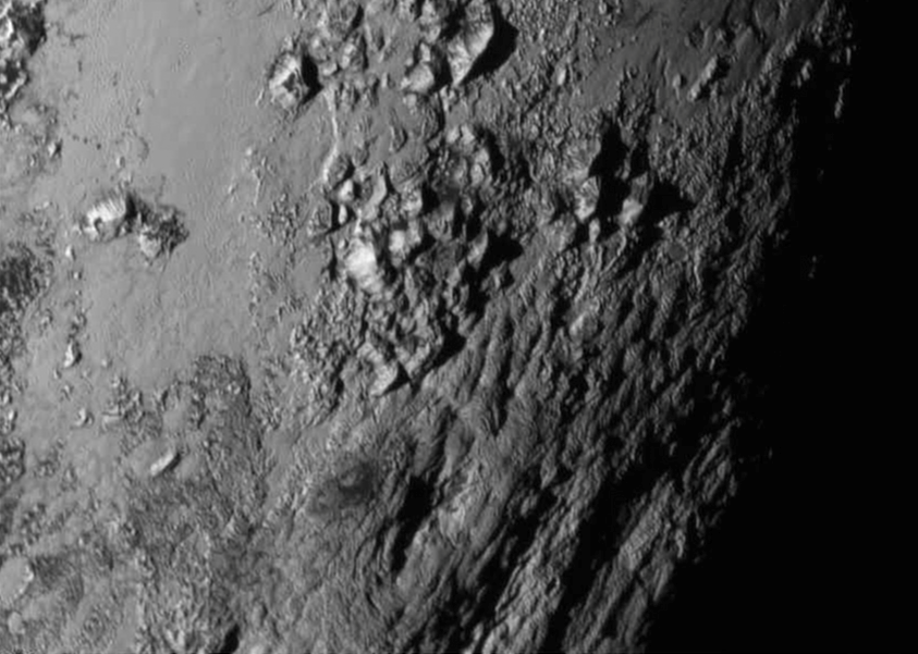 Mountains on Pluto