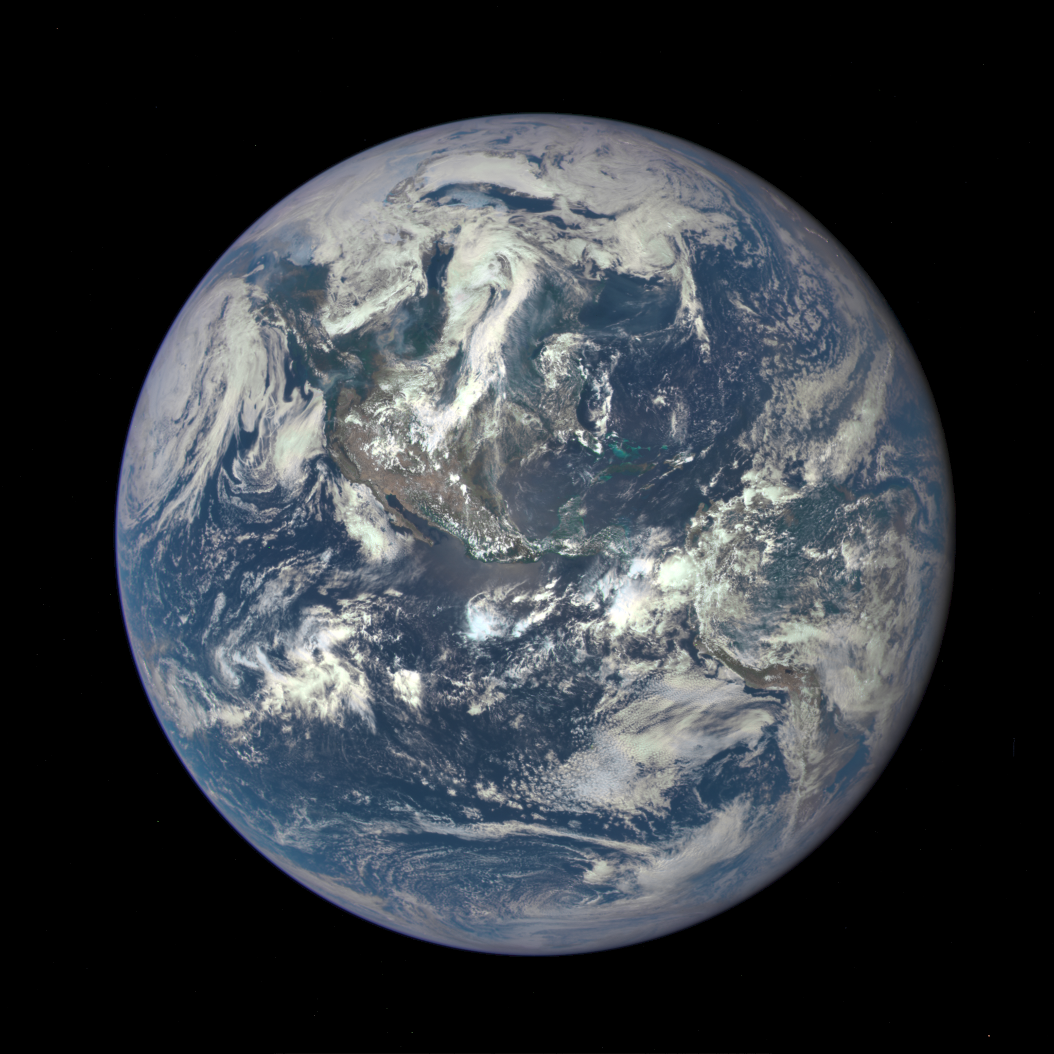 Earth as seen on July 6, 2015 from a distance of one million miles by a NASA scientific camera