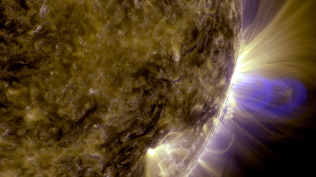 Glowing Sun in Space