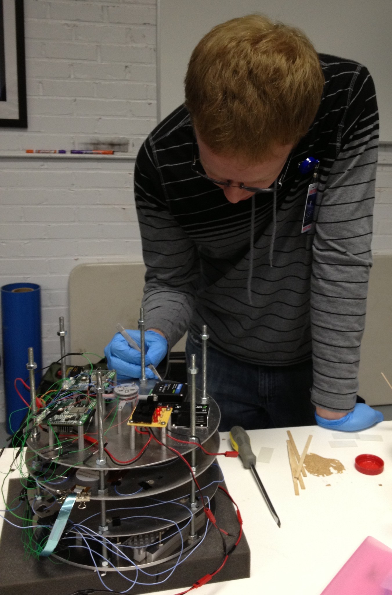 bench testing of the prototype data acquisition system prior to flight aboard a high-altitude balloon.