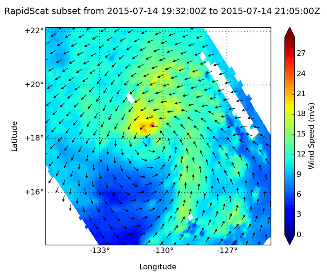 RapidScat image of Enrique