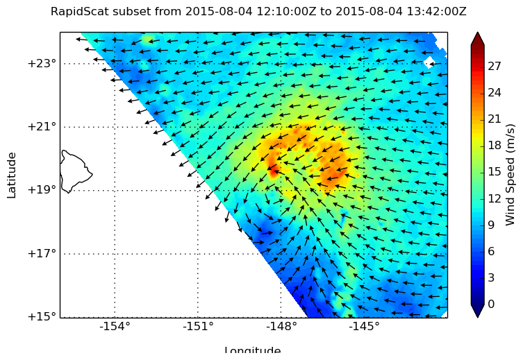 RapidScat image of Guillermo