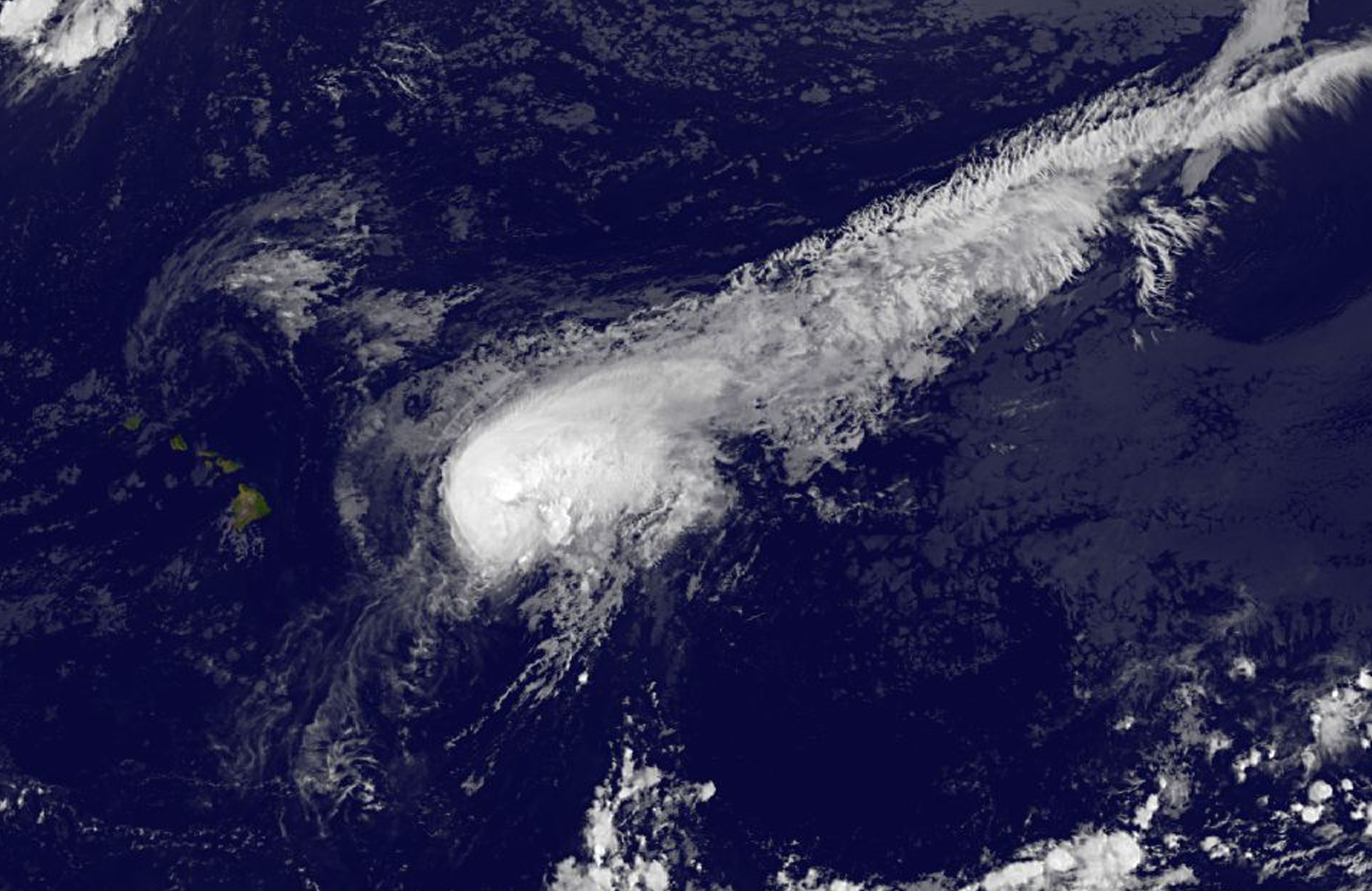 Infrared image of Tropical Storm Guillermo