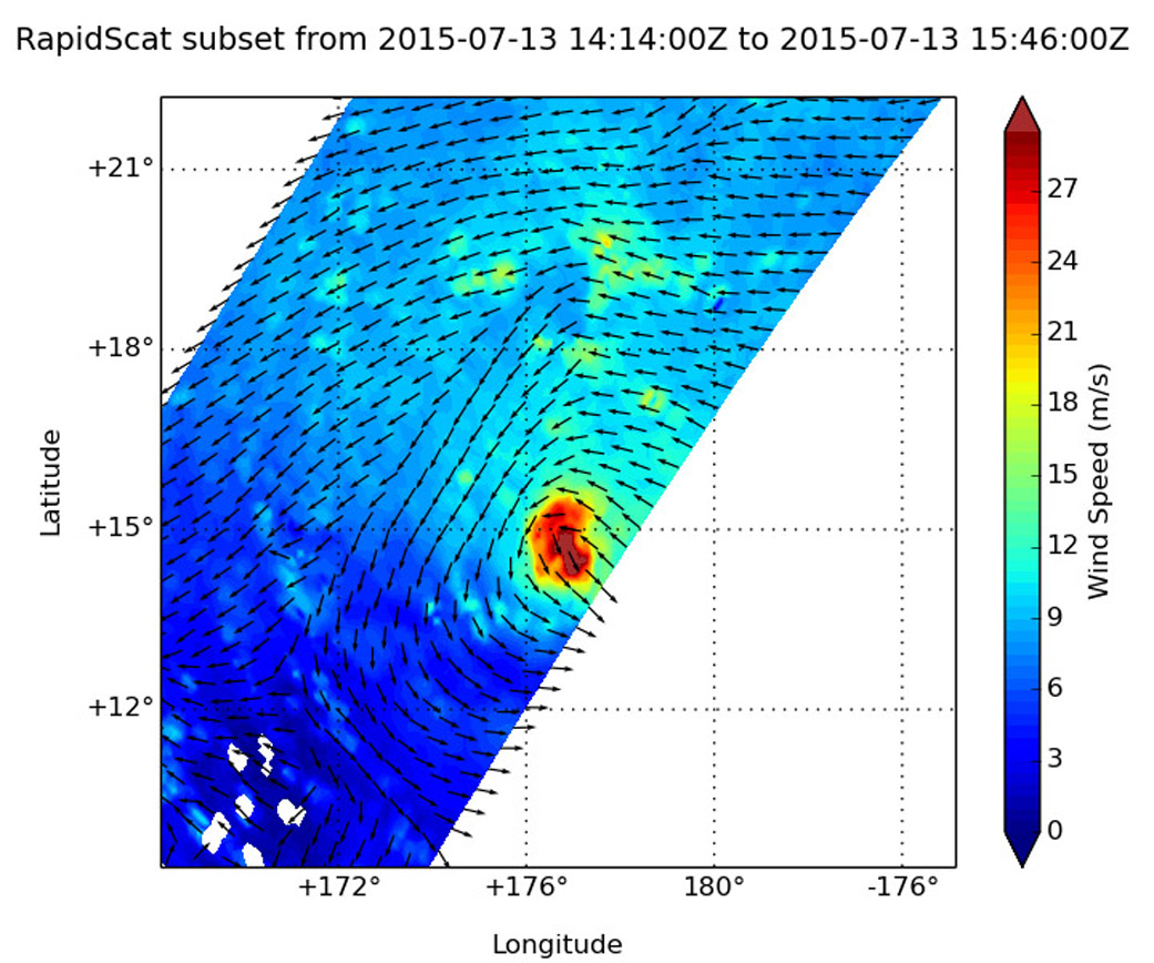 RapidScat image of Halola