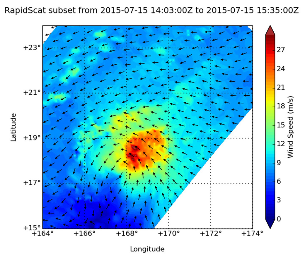 RapidScat image of Halola