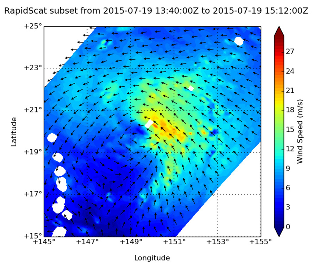 RapidScat image of Halola