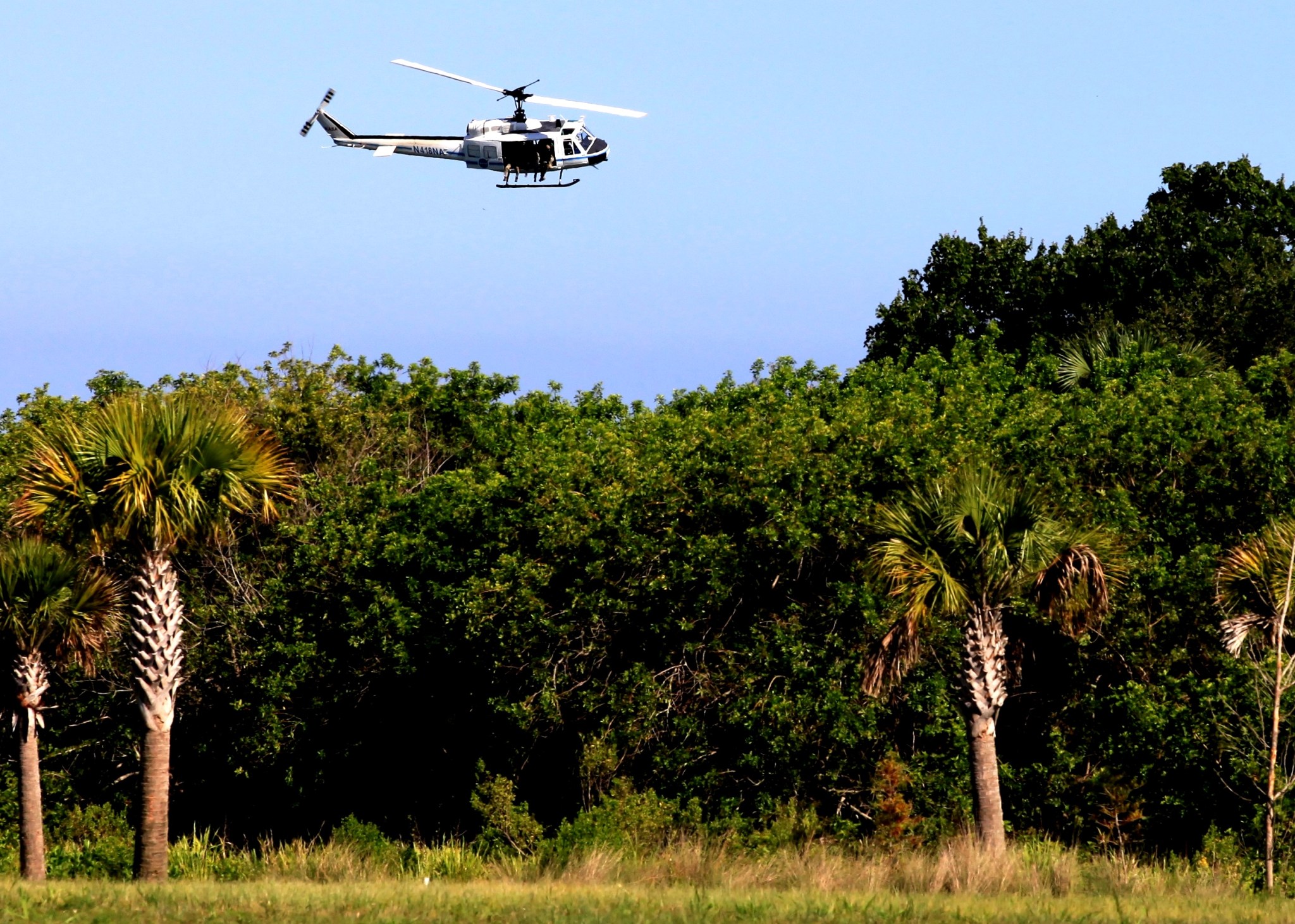 Recent helicopter training included seeking armed intruder