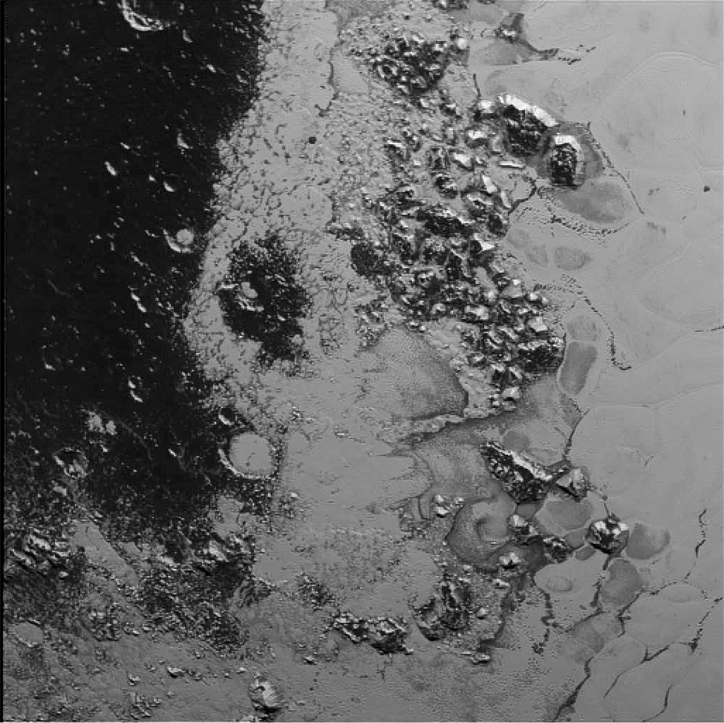 Pluto's mountain range