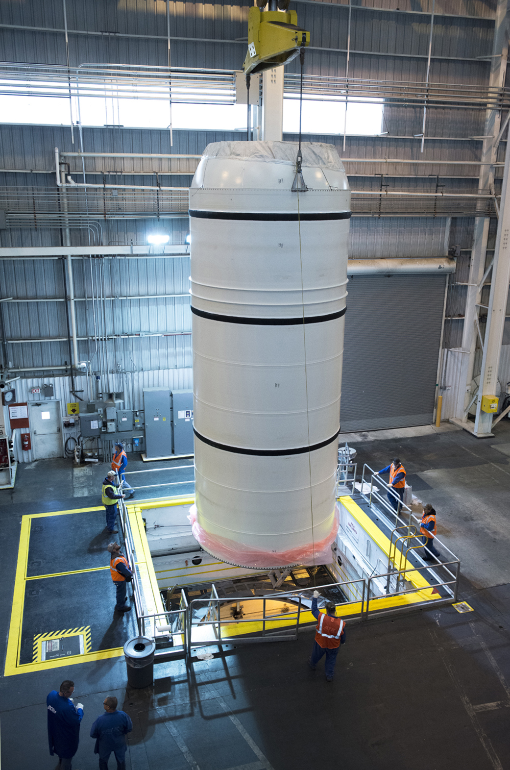 The aft segment for a full-scale version of a five-segment solid rocket booster