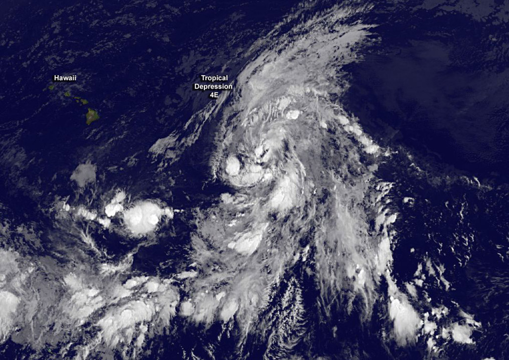 GOES-West image of TD4E