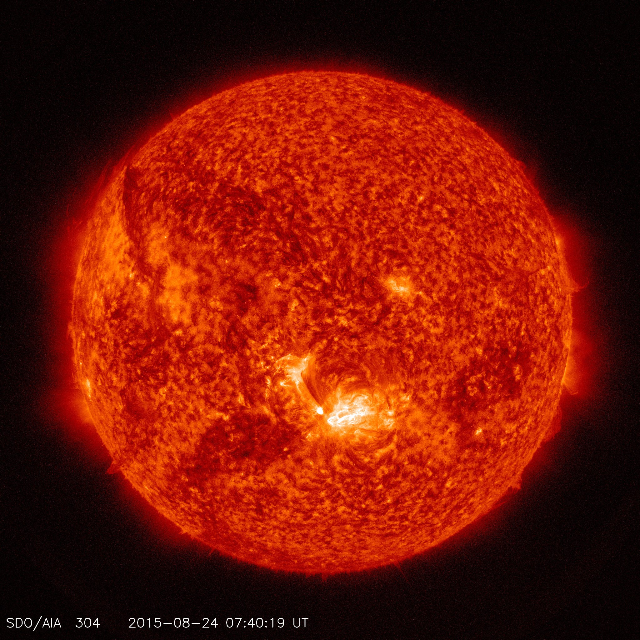 SDO captured this image of an M5.6-class solar flare on Aug. 24, 2015
