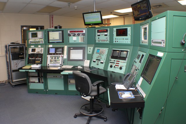 Telemetry and Radar system operations console.