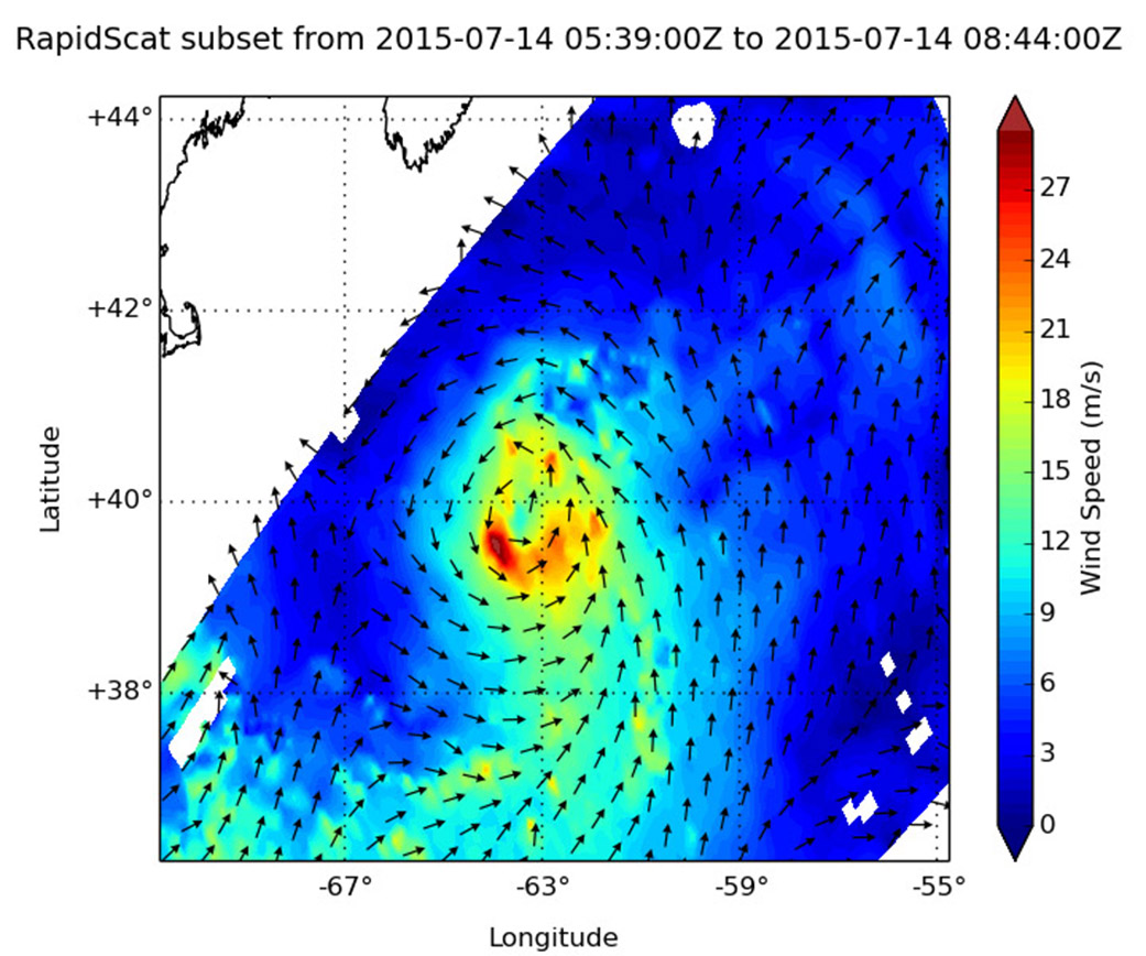 multicolor data image of a cyclone