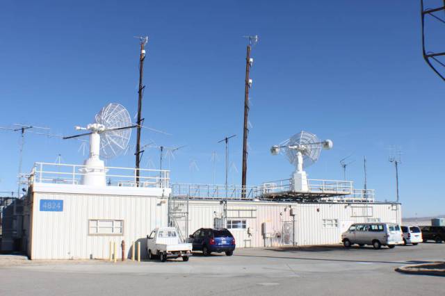 Dryden Communications Facility with COMM 1 and COMM 2 Dishes