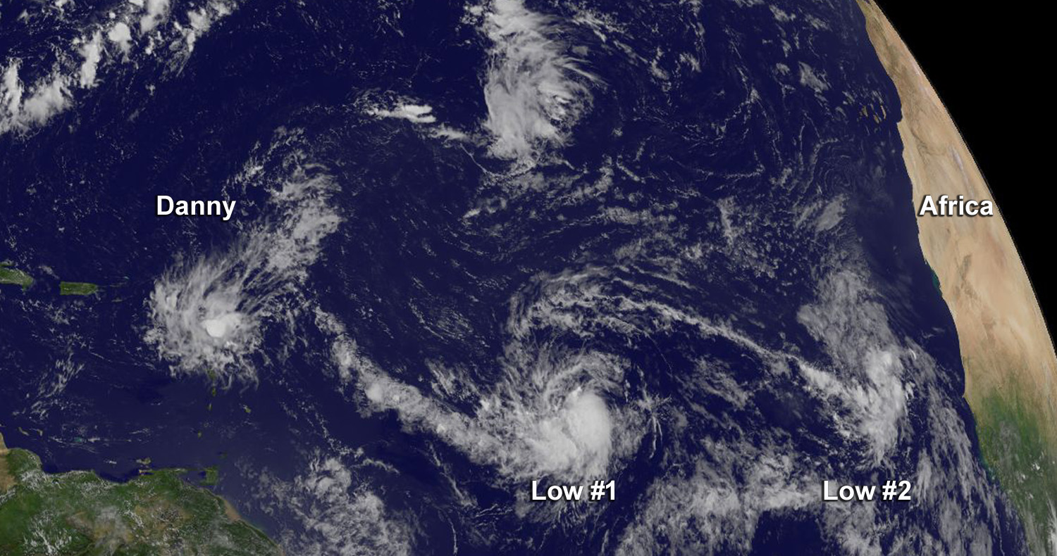 GOES-East image of Danny