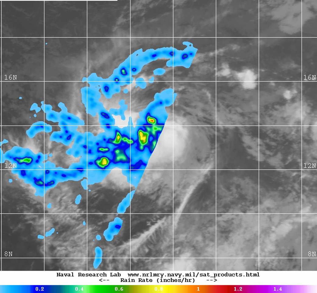 GPM image of Erika