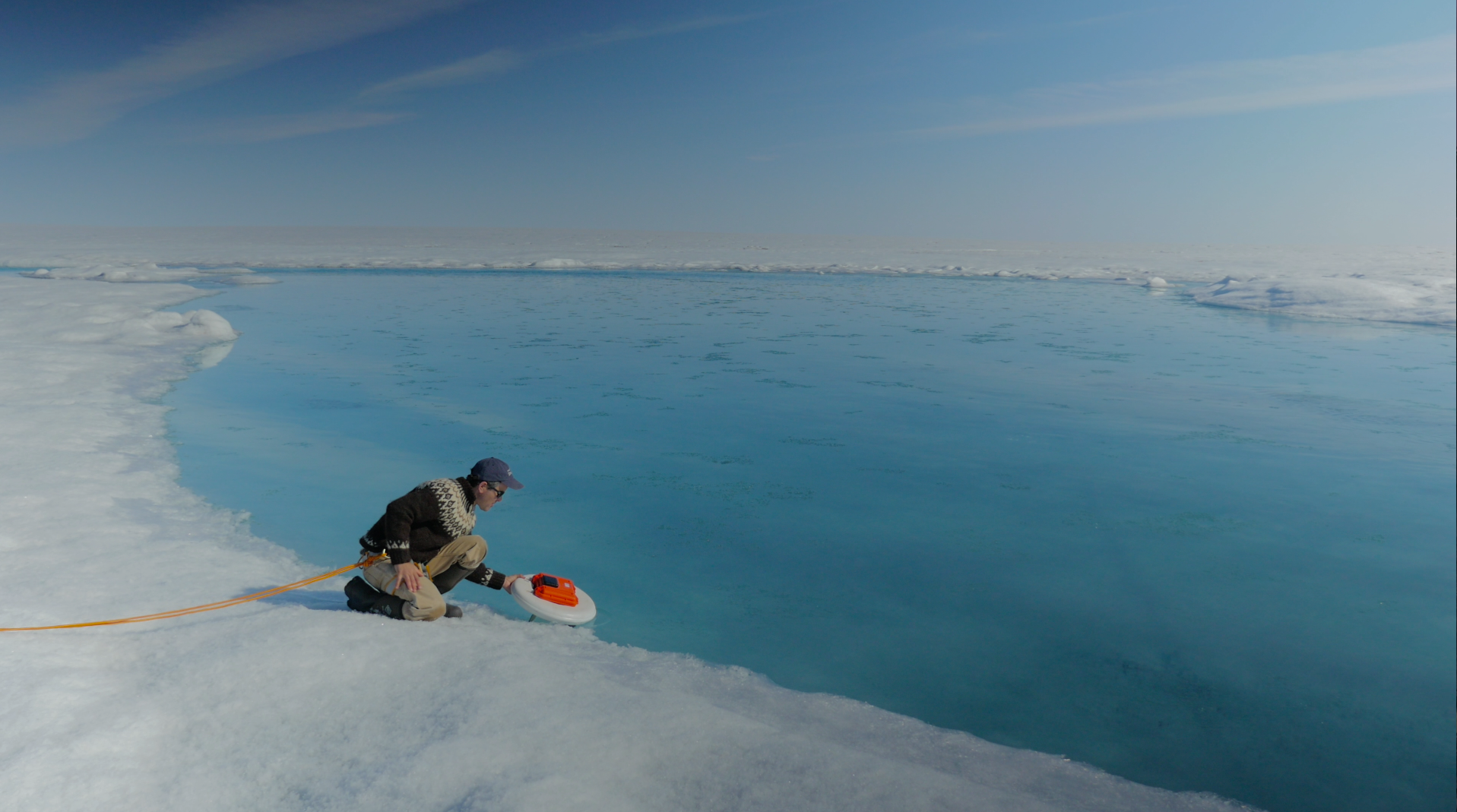 Laurence Smith deploys a drift boat in Greenland