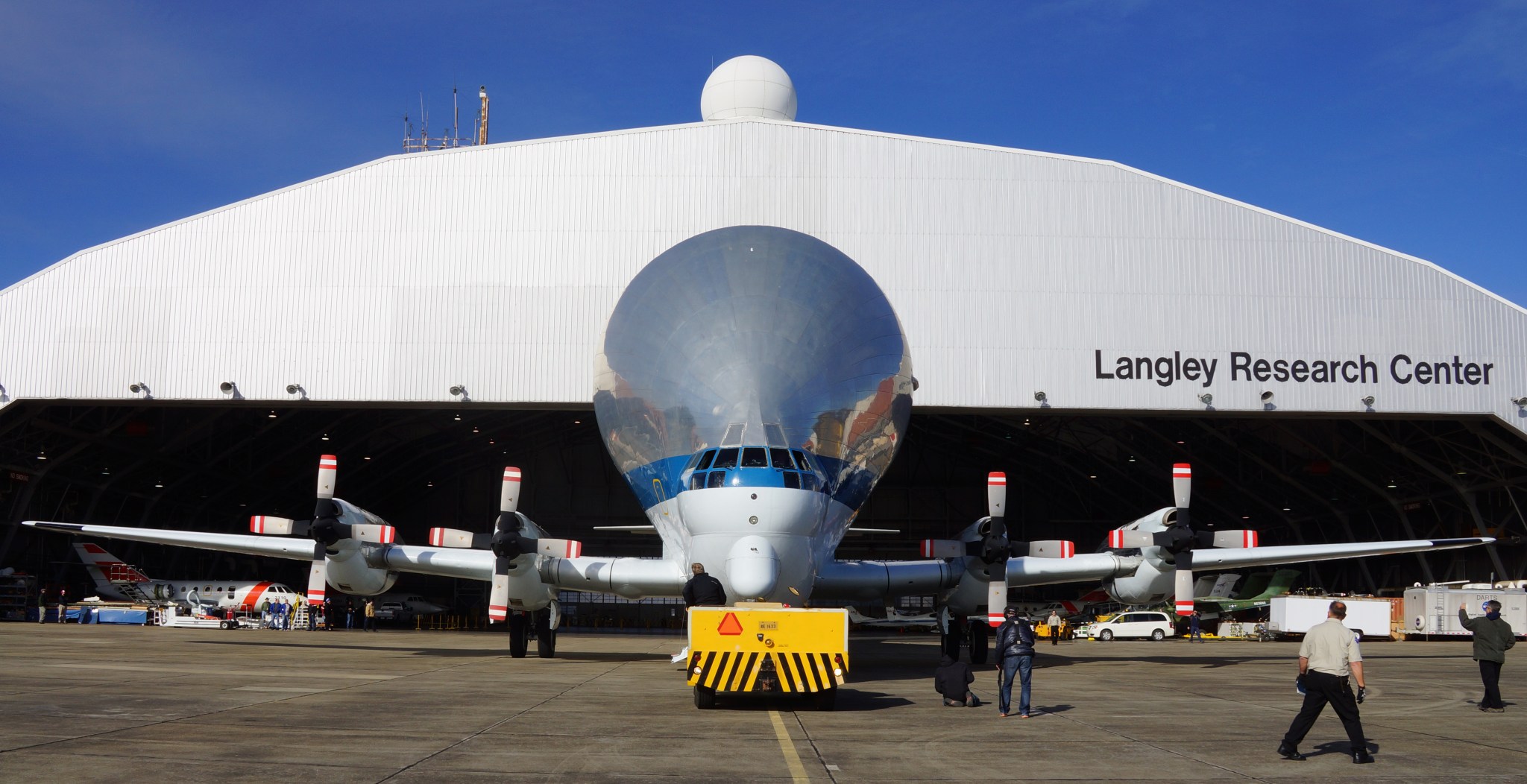 The Super Guppy at NASA Langley Research Center.
